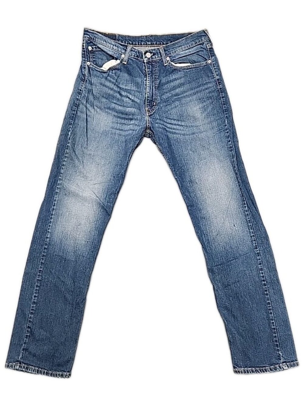 Levi's 505 Jeans Men's 36x34 Blue Medium Wash Straight Leg Denim Zip Fly 0270